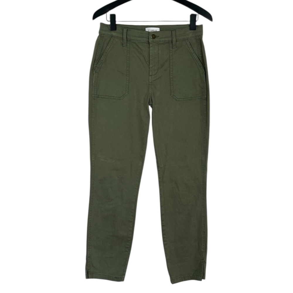Evereve Payton utility ankle slit pant in Olive green size 26 - Picture 5 of 11